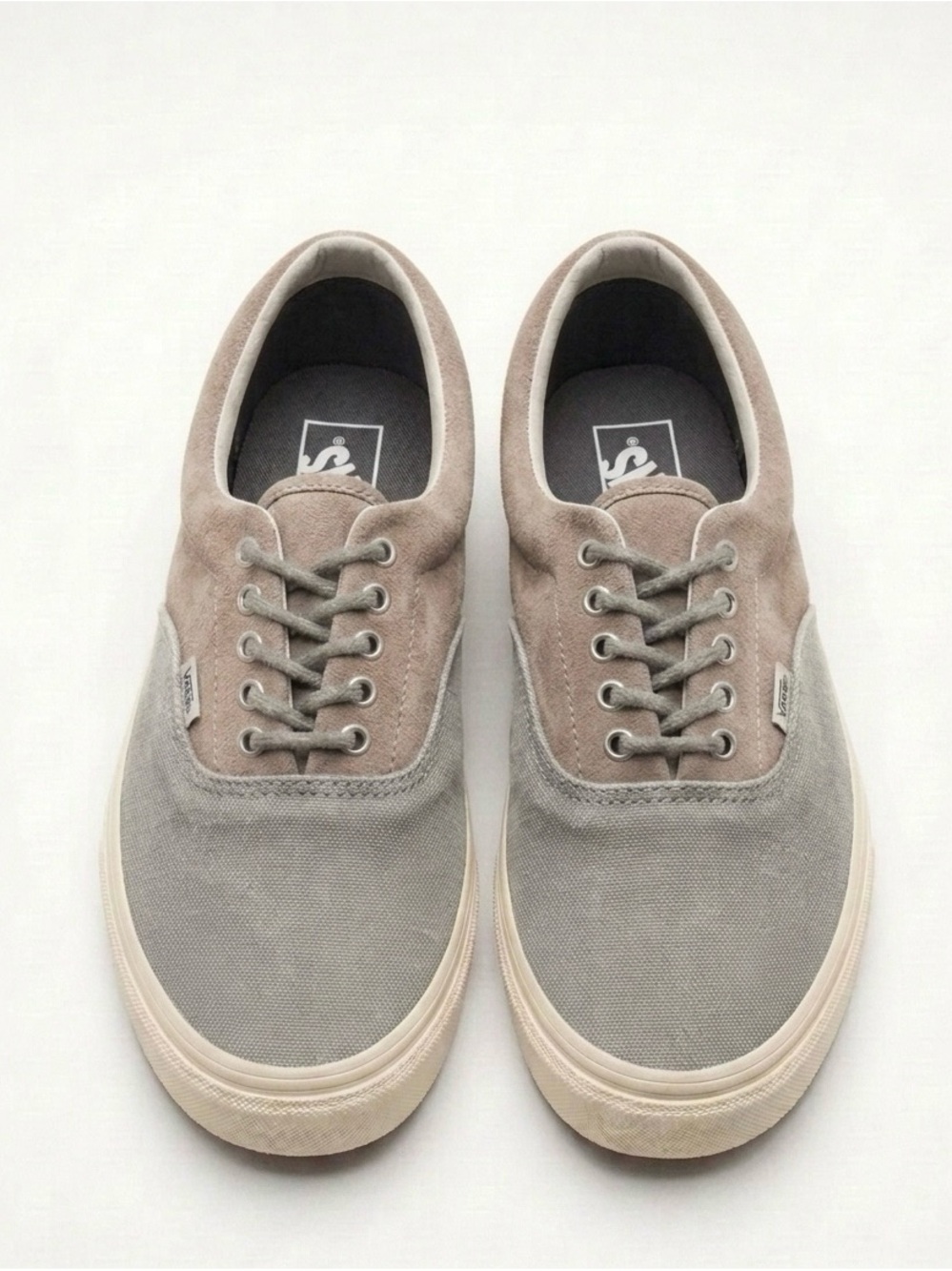 Vans Era Skate Shoe Two-Tone Gray and Taupe Low-Top Sneakers